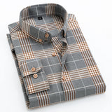 Classic Plaid Shirt Men's Casual Breathable Large Shirt MartLion 666 XXXL 185CM  80-85KG 