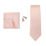 Solid Colors Ties Handkerchief Cufflink Set Men's 7.5cm Slim Necktie Set Party Wedding Accessoreis Gifts MartLion THC-37F  