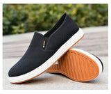 Men's Canvas Shoe Casual Sneaker Light Slip-on Vulcanized Flats Loafers Black Trainers Hombre MartLion   