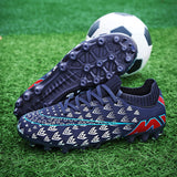 Soccer Shoes For Men's Kids Football Non-Slip Light Breathable  Athletic Unisex Sneakers AG/TF Futsal Training Mart Lion   