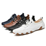Designer Men's Loafers Soft Moccasins Spring Autumn Genuine Leather Shoes Warm Flats Driving MartLion   