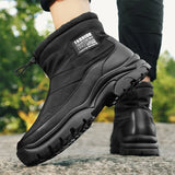 Winter Boots Men's High Top Sneakers Outdoor Slip On Casual Shoes Ankle Snow MartLion   