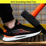 light work shoes anti puncture labor working men's protective work with steel toe anti slip work sneakers MartLion   