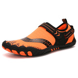 Multifunctional men's aqua shoes quick-drying breathable non-slip water shoes, beach snorkeling surfing swimming Mart Lion 268-ORANGE 39 