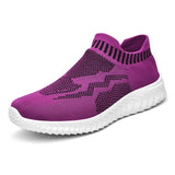 Casual Women Sock Shoes Breathable Running Sneakers Classic Trendy Non-slip Lightweight Footwear MartLion PURPLE 35 
