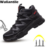 Work Safety Boots Men's Puncture Proof Protective Industrial Work Shoes Anti-smash Steel Toe Indestructible MartLion   