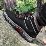 Autumn Winter Outdoor Men's Mountain Boots Breathable Non-slip High Hiking Sneakers Anticollision Safety Camping Shoes Mart Lion   
