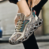 Graffiti Running Shoes Men's Sock Jogging Sports Design Sneakers Mesh Breathable Walking Footwear Mart Lion   
