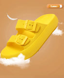 Women Slippers Adjustable Buckle Thick Platform Sandals Beach Shoes Bathroom Slipper Soft EVA Flat Sole Slides MartLion   