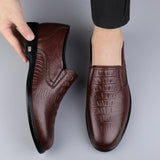 Cow Leather Dress Shoes Men's Loafers Super Soft Moccasins Footwear Formal Social Oxfords Mart Lion   