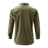 Single Breasted Casual Mode Corduroy Shirts Slim Shirt Her MartLion   