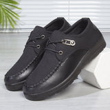 Men's Casual Dress Shoes Classic Lace-up Leather Casual Oxford Flats Footwear Loafers Mart Lion   