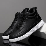 Autumn Men's Ankle Boots Leather Casual Shoes High-cut Basketball Sneakers Motorcycle Platform Skateboard Flats Sport Mart Lion   
