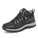 Men's Sneakers Snow Boots Keep Warm Casual Shoes Outdoor Walking Slip Hiking Boots Footwear MartLion black 39 