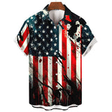 American Shirt Independence Day Printed Short Sleeved T-Shirt Summer Casual Shirts MartLion E01-HY31400 2XL 