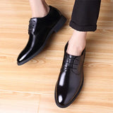 Men's Breathable Leather Shoes Black Soft Leather Soft Bottom Spring And Autumn Men's Formal Wear Casual MartLion black 38 