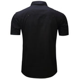 Men's Safari Shirt Short Sleeve Summer Casual Tactical  Cotton Cargo Outdoor Pocket Work Shirts for Men MartLion   