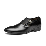 Men's Shoes Dress Leather Wedding Black Loafers Chaussure Homme Zapatos De Hombre Mart Lion   