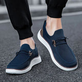 Men's Shoes Classic Casual Outdoor Light Loafers  Mesh Sneakers MartLion dark blue 39 