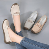 Genuine Leather Slip On Women Flats Moccasins Loafers Spring Autumn Mother Shoes Casual For Moccasins MartLion   