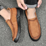 Golden Sapling Classics Loafers Men's Genuine Leather Casual Shoes Leisure Flats Outdoor Trekking Footwear Retro Moccasins MartLion   