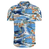 Flower Casual Men's Shirts Print With Short Sleeve For Korean Clothing Floral MartLion   