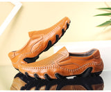 Cowhide Men's Octopus Casual Shoes Walking Driving Office Dress Footwear Loafers Summer or Four Seasons Mart Lion   