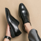Mens Leather Shoes High Men's Shoes Oxford Wedding Men Dress Leather Shoes Gentleman Office Man Shoe MartLion