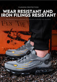 Safety Shoes Men's Lace Free Puncture Proof Working Boots Steel Toe Anti-smash indestructible Work MartLion   