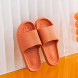 Men's Women Soft  Sole Slides Summer Sandals Couples Slippers Home Non Slip Bathroom Mart Lion Orange 3637 