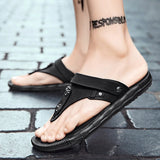Summer Men's Flip-flops Massage Granule Slippers Beach Sandals Men Casual Shoes Outdoor Bathroom Shoes MartLion