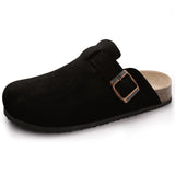 Classic Cork Clogs Slippers Women Men's Soft Suede Sandals With Arch Support Trendy Beach Slides Home Mules MartLion   