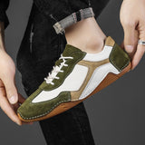 Lace-up Casual Shoes Spring Breathable Street Retro Men's Small Leather Tide