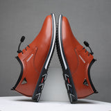 Men's Casual Leather Shoes Light Driving Flats Outdoor Sports Mart Lion   