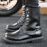  100% Genuine Leather Men's Boots Breathable High Top Shoes Outdoor Casual Winter Autumn Snow Homme MartLion - Mart Lion