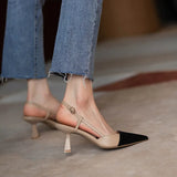 High Heels Summer Buckle Pointed Heel Sandals Women Comfort Simplicity Stilettos Sandalias De Mujer MartLion   