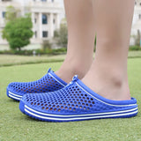 Men's Slippers Summer Hollow Outdoor Sandals Garden Beach Shoes Women Water Shower Flip Flops Lightweight MartLion   