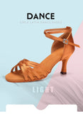 Latin Dance Shoes for Women Ballroom Ladies Girls Modern Tango Dancing Salsa Practice 5/7CM heel MartLion   