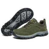 Outdoor Shoes Men's Suede Lace Up Sport Camping Hiking Trekking Non-slip Casual Sneakers Mountain Hunting Mart Lion Army Green 39 