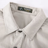 Autumn Coton Shirts Men's Long Sleeve Multi-Pocket Cargo Shirt Solid Color Casual Outdoor Colthing Shirt MartLion   