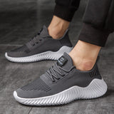 Outdoor Sport Running Shoes Men's Breathable Gym Training Sneakers Lace Up Lightweight Walking Mart Lion Dark Grey 39 