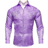 Classic Men's Shirt Spring Autumn Lapel Woven Long Sleeve Geometric Leisure Fit Party Designer Barry Wang MartLion CY-0416 S 