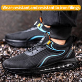 Breathable Steel Toe Safety Shoes Men's Work Boots Puncture Proof Sport Work Sneakers Construction Security MartLion   