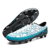 Soccer Shoes For Men's Kids Football Non-Slip Light Breathable  Athletic Unisex Sneakers AG/TF Futsal Training Mart Lion Red 38 