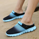 Men's Women Summer Sandal Mesh Mules Breathable Padded Beach Flip Flops Shoes Solid Flat Bath Slippers Outside Slippers Mart Lion   