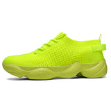 Chunky Summer Sneakers Men's Breathable Sport Shoes Mesh Running Tennis Slip on Casual Walking Mart Lion Yellow 36 