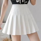 Skirt Shorts Women Waist Mini Skirt School Short Pleated Kawaii Pink Skirt Female MartLion White L 