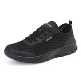 Breathable Men's Running Shoes Soft Casual Sneaker Lightweight Flexible Anti-slip MartLion All Black 41 