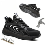 Safety Shoes work boots for men's steel toe waterproof MartLion PURPLE 43 
