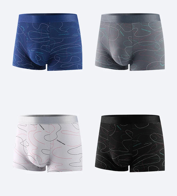 European MEN'S Solid Color Boxer Underwear  Swimming Trunks Oversized Juvenile Boxer Underwear MartLion   